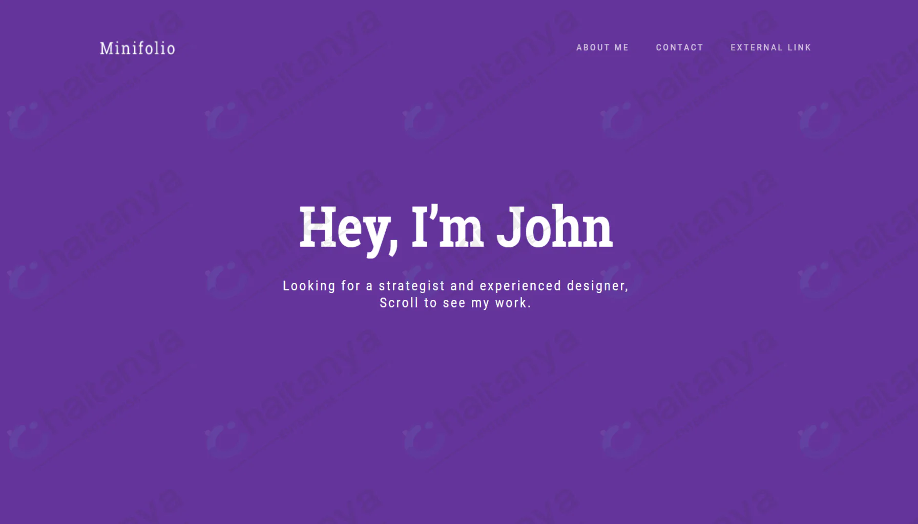 Minifolio CSS Resume Template