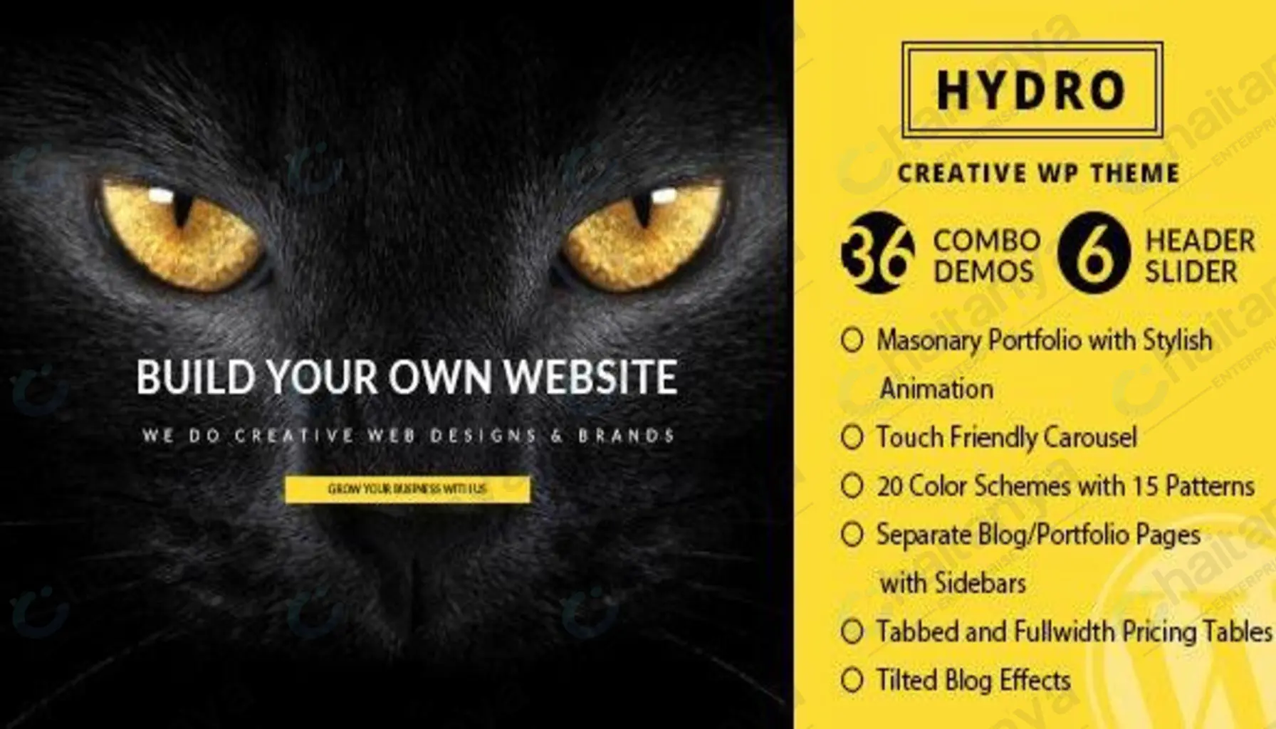 HYDRO v3.1 - One Page Portfolio WordPress Theme