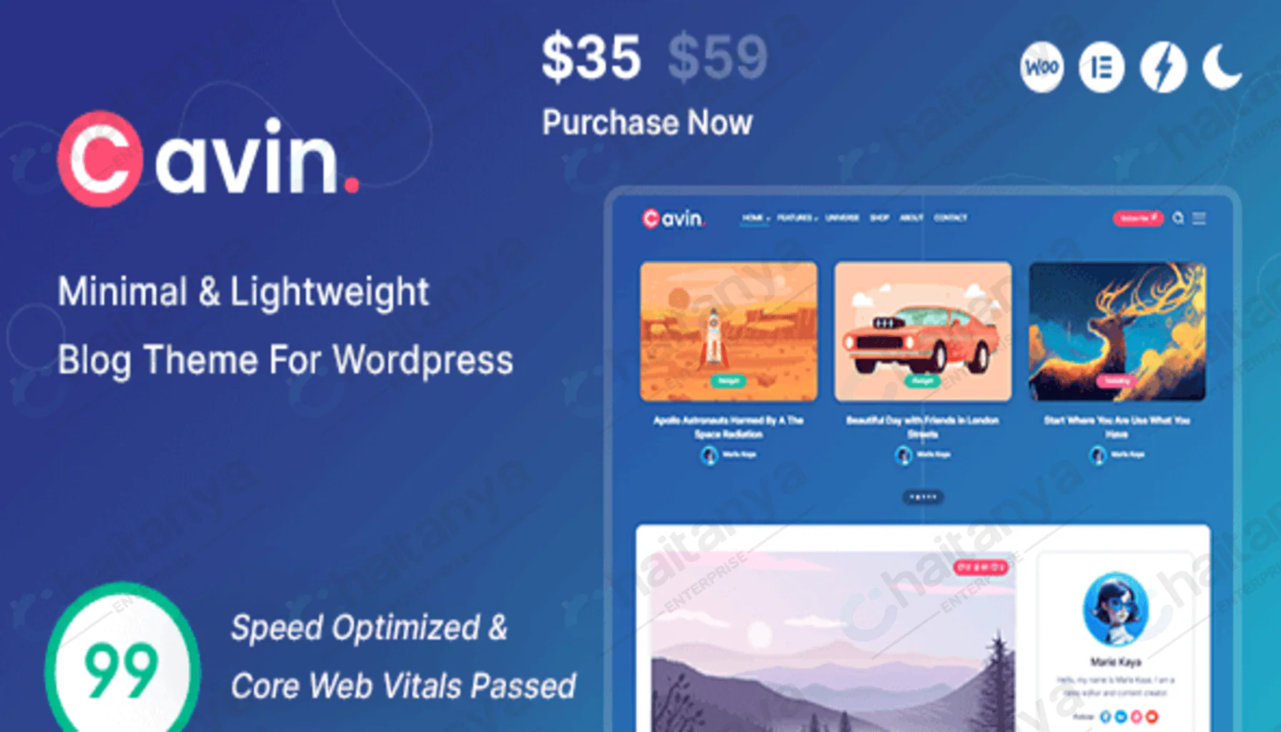 Cavin v1.4.1 - Minimal & Lightweight WordPress Blog Theme