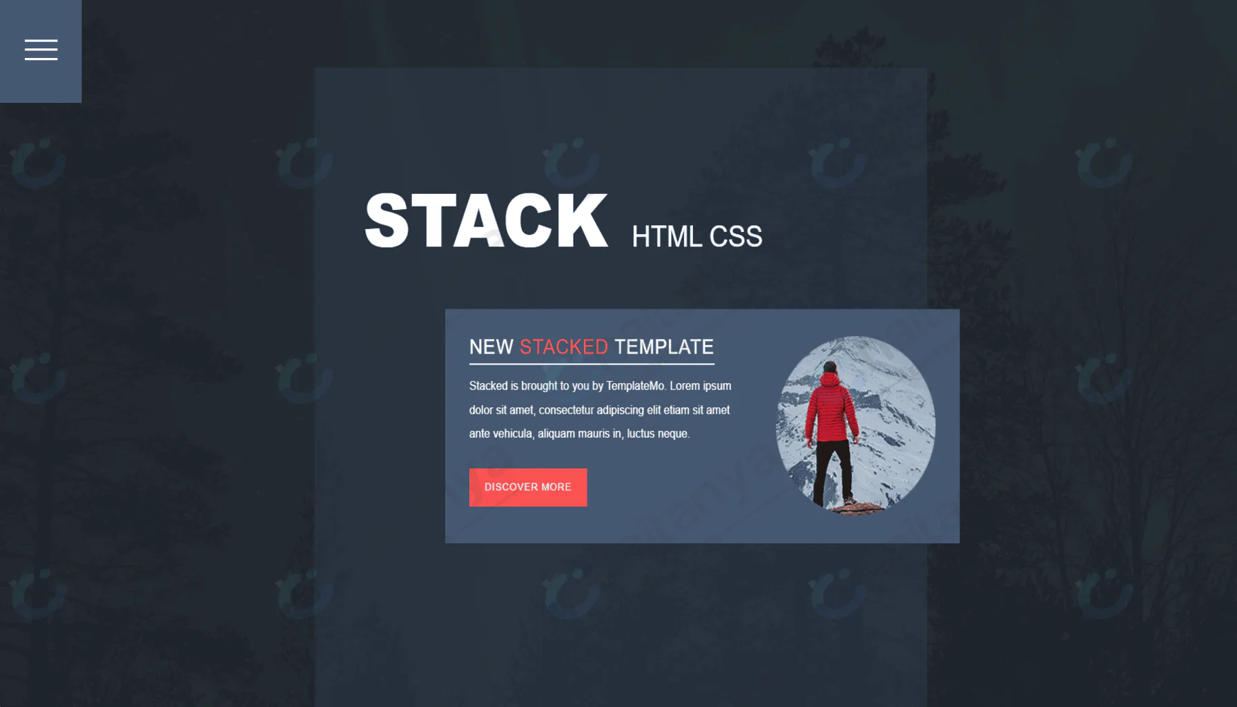 Stacked resume CSS Template