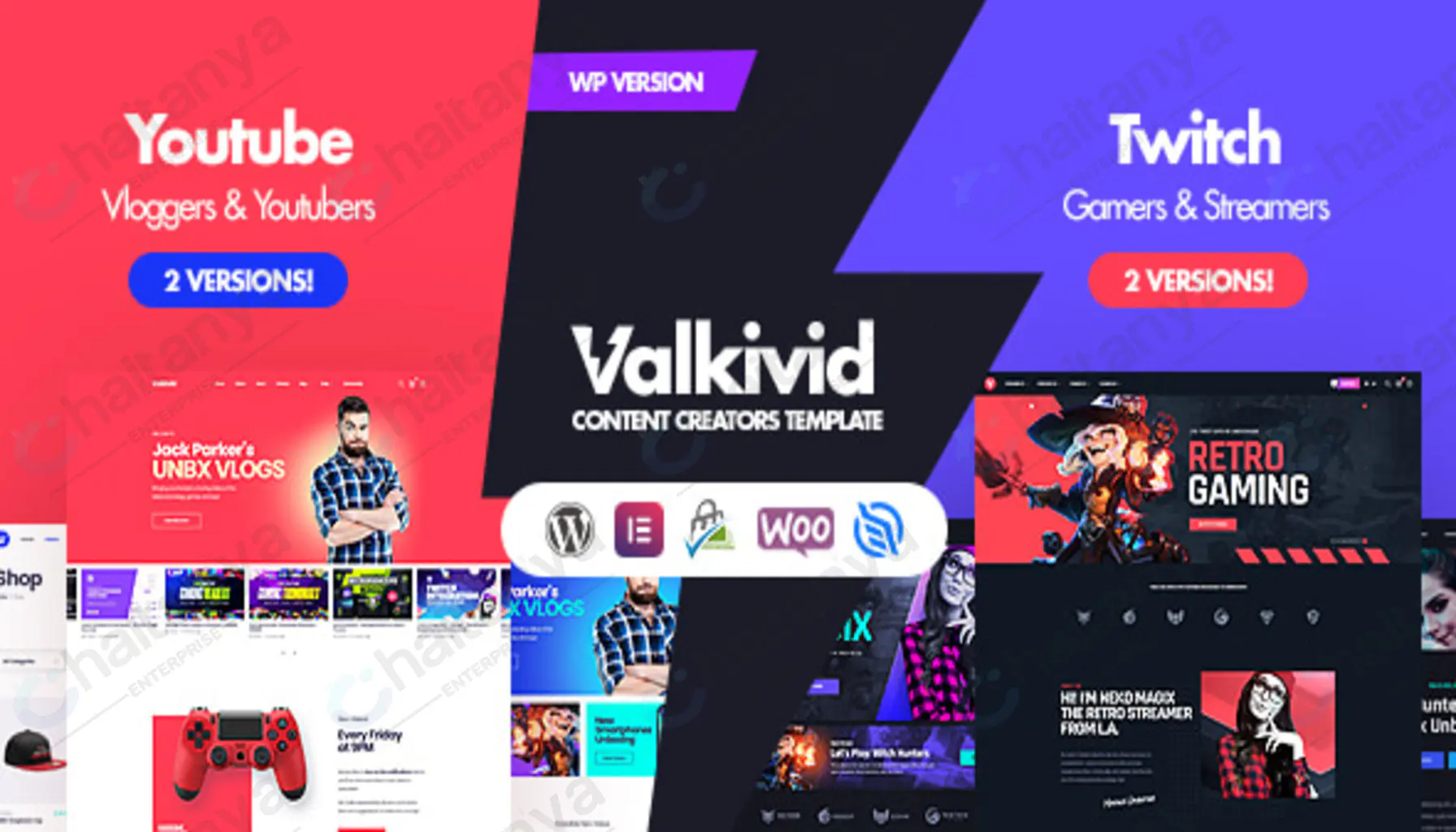 Valkivid - Content Creators WordPress Theme