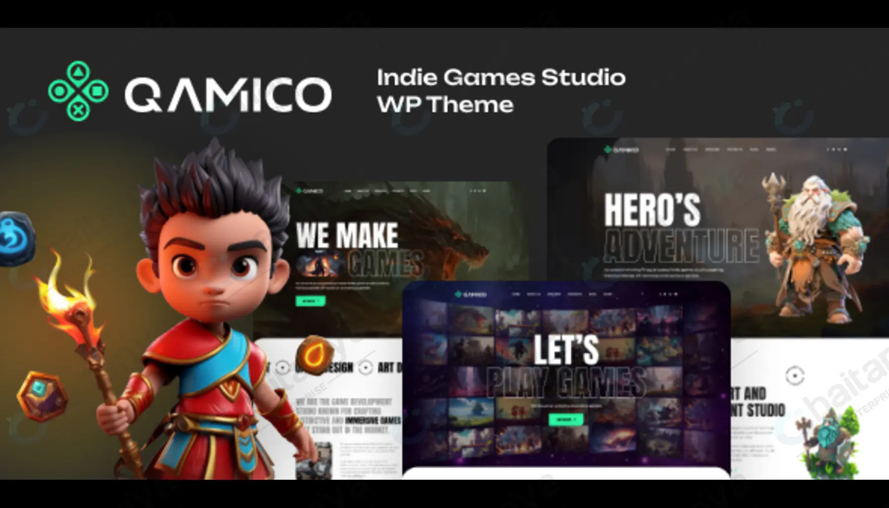 Qamico - Indie Games Studio WordPress Theme