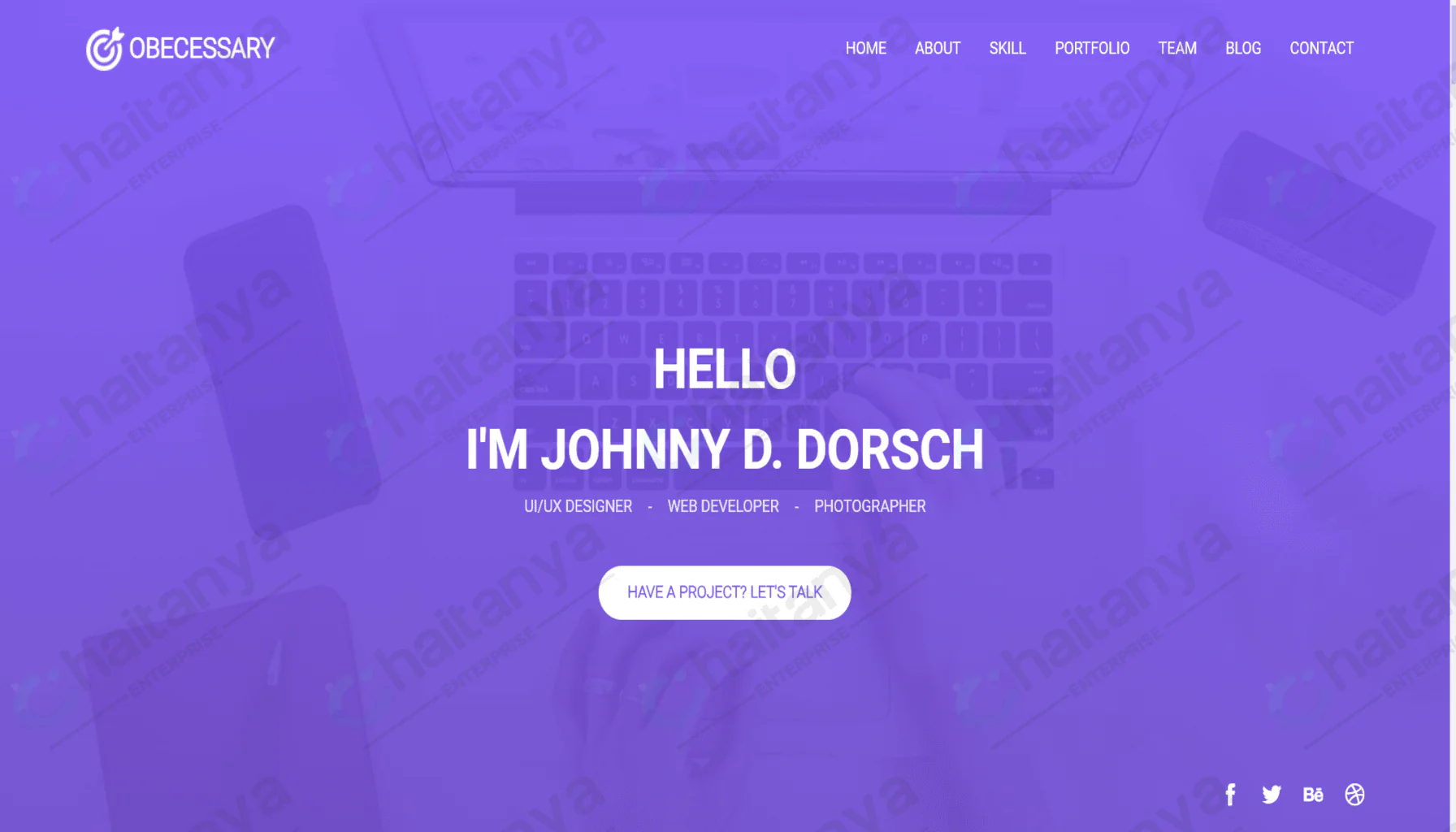 Violet Portfolio CSS Template