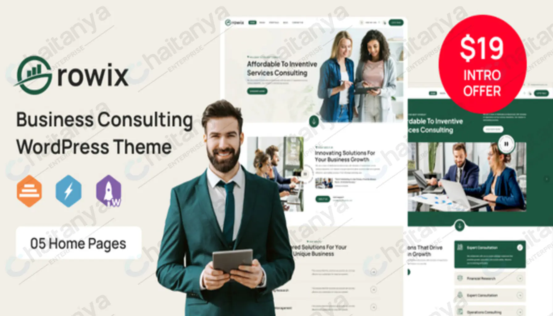 Growix v1.0 – Business Consulting WordPress Theme