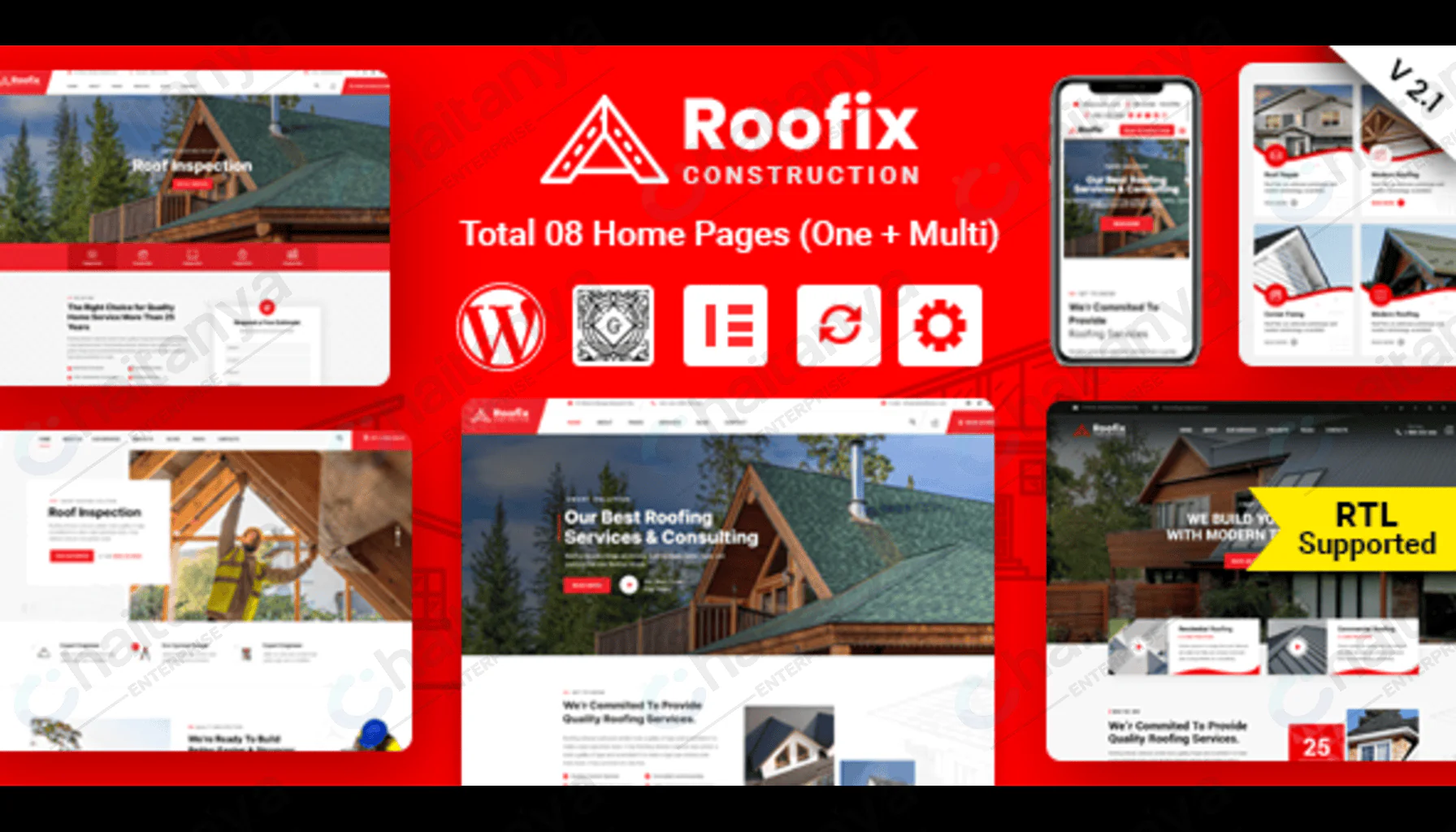 Roofix - Roofing Services WordPress Theme