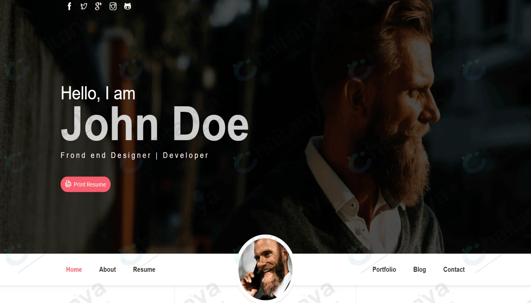 John Doe CSS Template